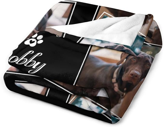 Artsadd Dog and Cat Memorial Gifts, Pet Loss Memorial Blanket, Custom Dog Blanket, Personalized Dog Remembrance Gifts, Loss of Dog or Cat Remembrance Sympathy Grief Condolence Bereavement Gifts