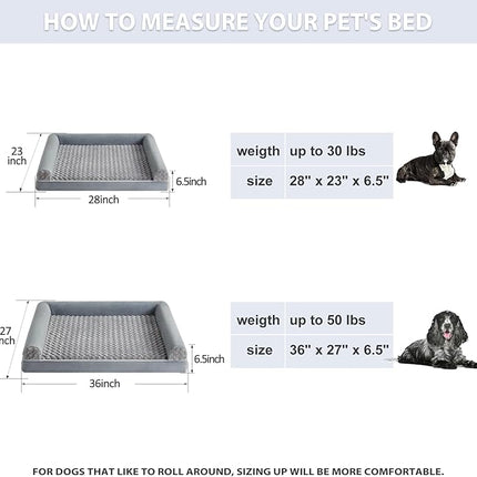 BFPETHOME Dog Beds for Large Dogs, Orthopedic Dog Bed for Medium Large Dogs,Big Waterproof Couch Pet Bed with Removable Washable Cover