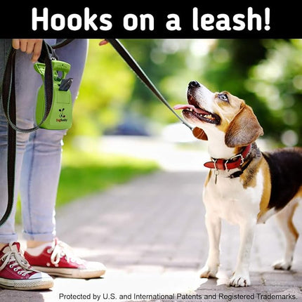 DogBuddy Pooper Scooper, Portable Dog Pooper Scooper, Poop Scooper for Small and Large Dogs, Pooper Scooper with Bag Attachment, Leash Clip and Dog Waste Bags Included (Large, Kiwi)