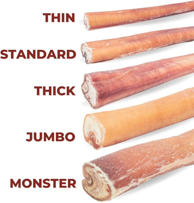 Bully Bunches Premium 6 Inch Standard Odor-Free Bully Sticks for Small to Medium Dogs & Puppies - Long Lasting Chews for Oral Care - All Natural, 100% Beef Dog Treats, Rawhide Free (10 Pk)