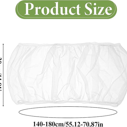 Bird Cage Seed Catcher White Bird Cage Net Cover Adjustable Birds Cages Netting Seed Catcher Stretchy Birds Cages Guard for Parrot Enclosures