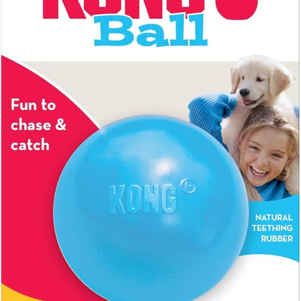 KONG Puppy Ball w/Hole - Soft & Durable Activity Ball for Puppies - Dog Toy Supports Healthy Exercise & Interactive Play - for Natural Teething - for Medium/Large Puppies - Randomly Provided Color