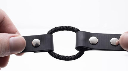 Educator Quick Snap Bungee Dog Collar, Biothane, Waterproof, Odorproof, Easy Connect and Disconnect Clasp and D Ring with Comfort Bungee Loop, Must be cut for Custom Fit, 3/4-Inch, Black