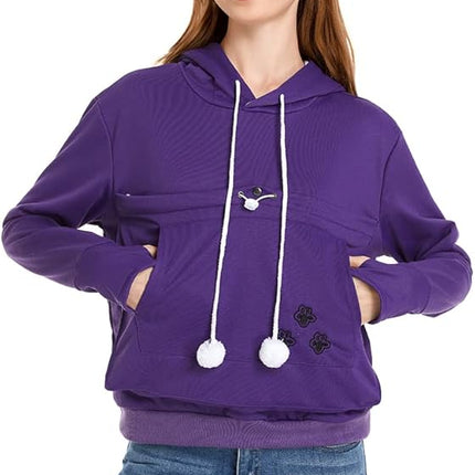 LINYUCHEN Cat Dog Pouch Hoodie Large Pet Pouch Sweatshirt Puppy Kitten Holder Carrier Pullover Shirt Unisex Hoodies