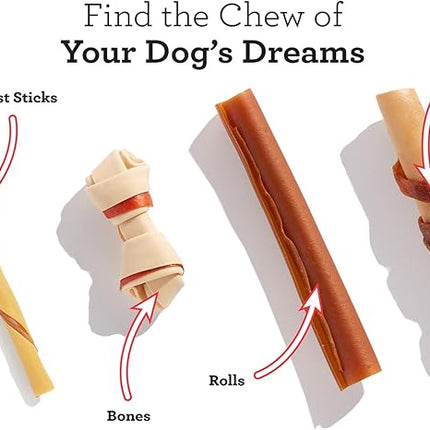 DreamBone Twist Sticks, Made With Real Bacon And Cheese Flavor, Rawhide-Free Chews For Dogs, 50 Count