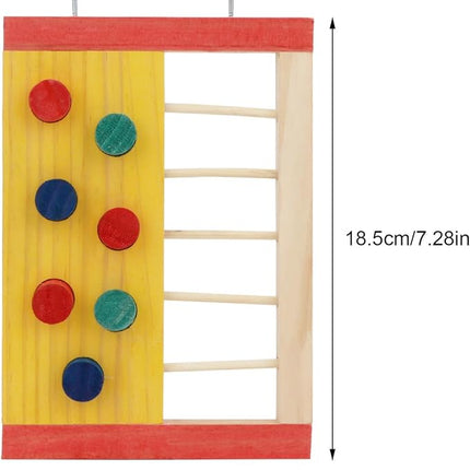 Hypeety Pet Hamster Colorful Wooden Climbing Wall and Ladder Molar for Dwarf Hamster Gerbil Rat Small Animal Toy Yellow