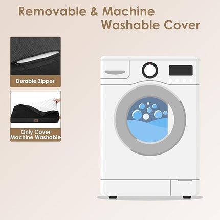 EHEYCIGA Orthopedic XXL Dog Beds for Jumbo Dogs with Removable Washable Cover,Black, 50x36