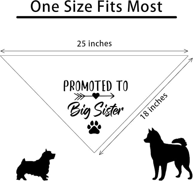 Big Sister Dog Bandana - Pregnancy Announcement Pet Scarf for Dog Lover Pregnancy Reveal Ideas