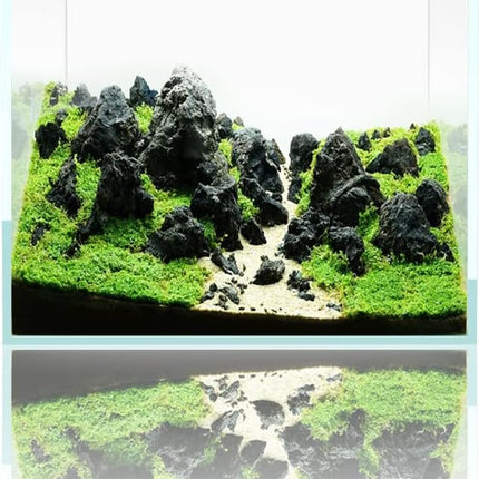 Fzone 7 Gal Rimless Low Iron Fish Tank Nova Clear Ultra-White 45° Mitered Edges Translucent Glass Anata Series Aquarium w/Black Foam Leveling Mat(S30C)