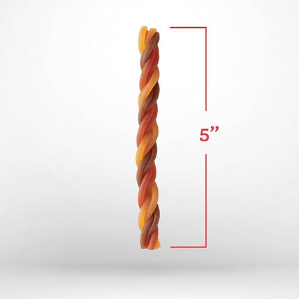 DreamBone Triple Flavor Twisties Chews for Dogs, 25 Count, Treat Your Dog to Rawhide-Free Chews Made with Real Chicken, Beef and Peanut Butter