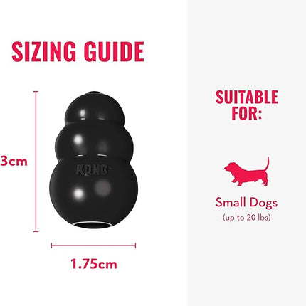 KONG Extreme Dog Toy - Fetch & Chew Toy - Treat-Filling Capabilities & Erratic Bounce for Extended Play Time Most Durable Natural Rubber Material - for Power Chewers - for Small Dogs (Pack of 2)