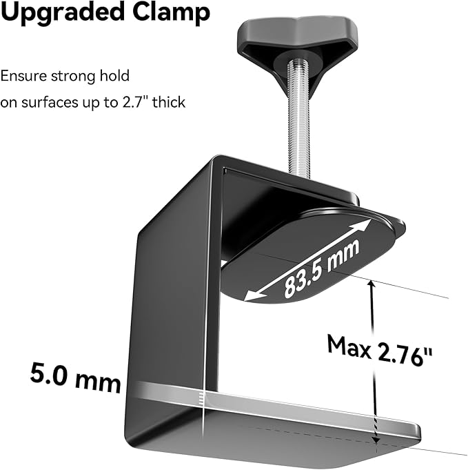 Adjustable Dog Grooming Arm for Table: 42'' Height, 27''–39'' Width, Clamp Fits Up to 2.76'', with Hammock & 2 Nooses – Portable Pet Grooming Station for Nail Trimming, Cats & Dogs at Home