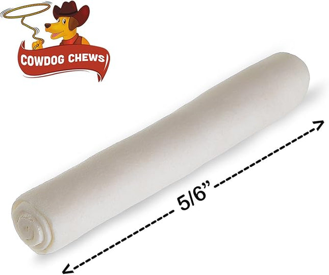 Cowdog Chews 5-6 Inches Rawhide Retriever Roll - Chewing Dog Treat, 100% Natural - Natural Grass Fed Livestock Sourced (10 Pack)