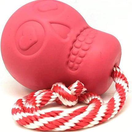 SodaPup USA-K9 Skull – Durable Dog Tug Toy, Chew Toy, & Treat Dispenser Made in USA from Non-Toxic, Pet-Safe, Food Safe Natural Rubber Material for Bonding, Mental & Physical Exercise, & More