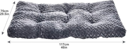 Amazon Basics Cat and Dog Bed and Crate Pad, Machine Washable, Indoor, 46 x 29 x 4 inches, Gray