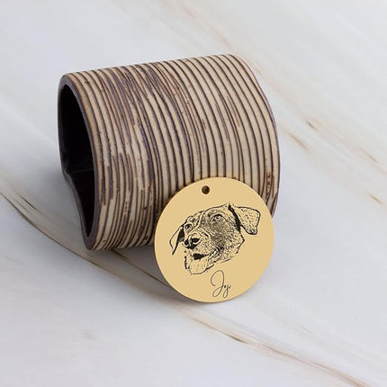 LONAGO 925 Sterling Silver Custom Dog Cat Portrait Photo Necklace Personalized Pet Engraved Picture Pendant Memorial Gift Name Jewelry for Women Mom