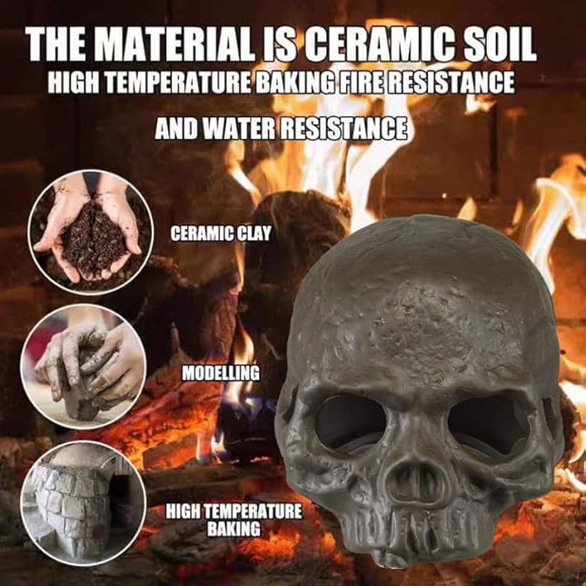 Carefree Fish Aquarium Ceramic Skull Decoration Fish Tank Head Skeleton Aquarium Decorative Cave Landscape Pet Reptile House