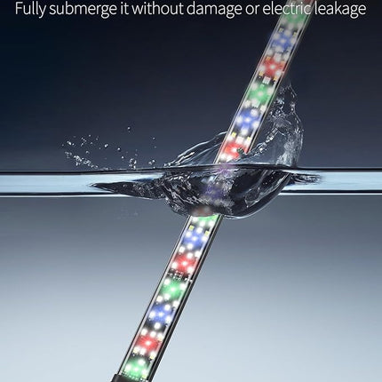 Pawfly 8 W Aquarium LED Light 16 Inch 24/7 Fish Tank Light with Full Spectrum IPX8 Waterproof Lights Multi-Colored LEDs with D/N Mode Single Color Effects Timer and Adjustable Brightness