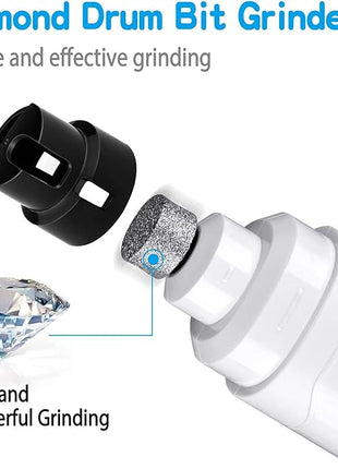 Casfuy Dog Nail Grinder Upgraded - Professional 2-Speed Electric Rechargeable Pet Nail Trimmer Painless Paws Grooming & Smoothing for Small Medium Large Dogs & Cats (White)