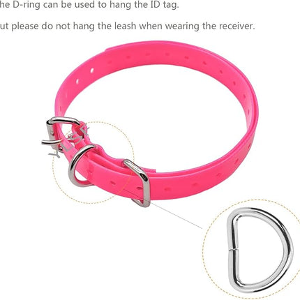 Dog Collar Strap for Most of Electronic Training Shock Collar Receivers-Adjustable Durable Waterproof Odorless 3/4 Inch Collar Replacement for Barking Fence-Pet TPU Collar Strap