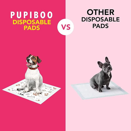 PUPIBOO Washable Pee Pads for Dogs and Cats - Super Absorbent Reusable Puppy Training Pads - 100% Waterproof, Leak-Proof & Non-Slip Whelping Pads for Pet Housebreaking