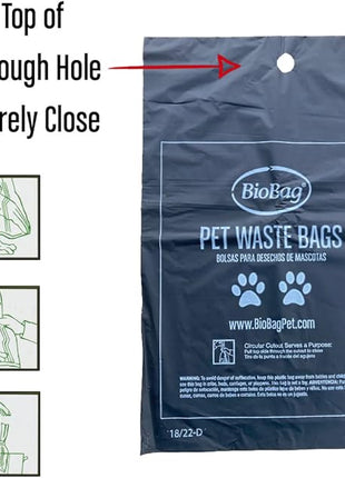 BioBag Premium Pet Waste Bags, Standard Size, 200 Count, Great For All Dog Breeds, Fits in Standard Park Dispensers