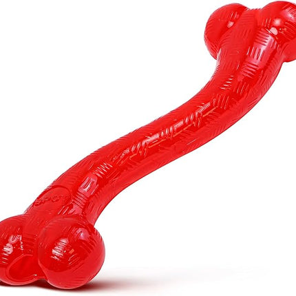 SPOT Play Strong S Bone - Durable TPR, Long Lasting Dog Chew for Aggressive Chewers, Hollow Center to Hide Treats, Virtually Indestructible Toy for Large Dogs & Puppies up to 90lbs - 12 inch