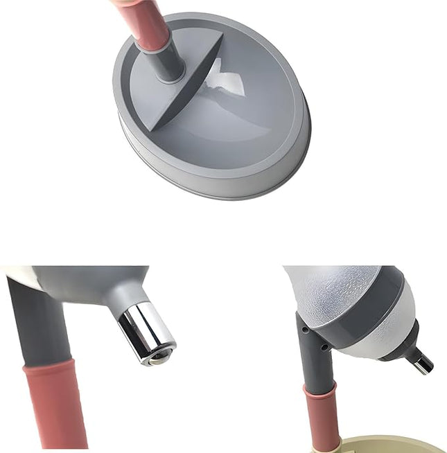 NACOCO Pet Standing Water Dispenser Cat Dog Standing Bowl with Detachable Pole Automatically Feeding Water Height Adjustable(Green-Grey)