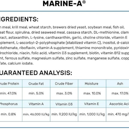 Hikari Marine-A Pellets Fish Food for Larger Marine Fish, 3.87 oz (110g)