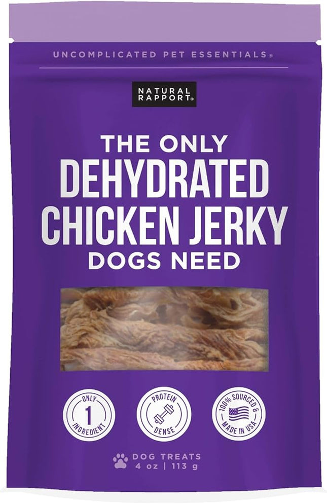 Natural Rapport Chicken Jerky Dog Treats - The Only Chicken Tender Jerky Dogs Need - All Natural Dog Treats for Small and Large Dogs (4 oz)