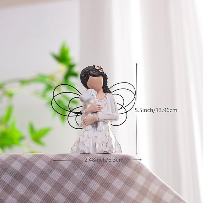 Loss of Dog Sympathy Gift, Dog Memorial Gifts, Angel Figurine, Remembrance Keepsake, Pet Sympathy Gift(White)