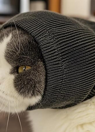 Cat Hematoma Ear Wrap, Pinpoint Mesh Anxiety Relief, Cat Bath Accessories for pet Grooming & Force Drying (Grey S)