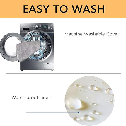 EMPSIGN Stylish Dog Bed Mat Dog Crate Pad Mattress Reversible (Cool & Warm), Water Proof Linings, Removable Machine Washable Cover, Firm Support Small to XX Large Dogs, Grey,XL(41''''*28''''*3'''')