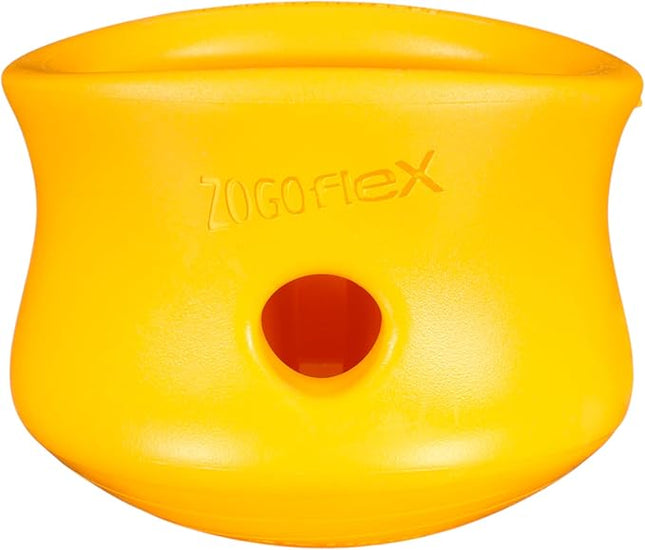 WEST PAW Toppl Durable Dog Treat Puzzle Toy for Small to Medium Dogs- Engaging Interactive Chew Toy for Mental Stimulation, Slow Feeding- Quarter Cup Capacity - Sunflower Yellow, Small