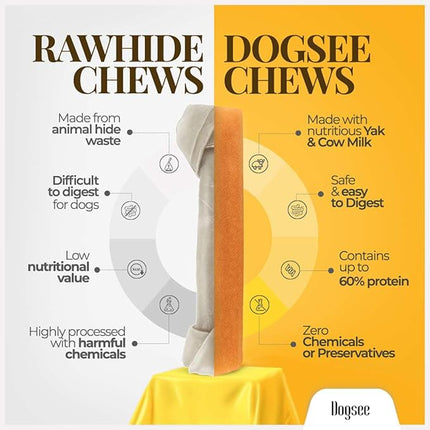 Dogsee Original Yak Cheese Himalayan Dog Chews 1lb (Small- 13 Bars) | 100% All Natural | Dog Treats Small Breed | Dog Chews Long Lasting for Aggressive Chewers | High Protein | Dental Sticks