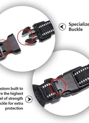 PHOEPET 2019 Upgraded No Pull Dog Harness, Reflective Adjustable Vest, with a Training Handle + 2 Metal Leash Hooks+ 3 Snap Buckles +4 Slide Buckles(XS, Royal Blue)