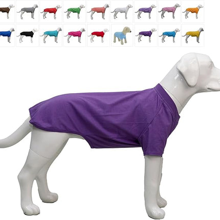 Lovelonglong Pet Clothing Dog Costumes Basic Blank T-Shirt Tee Shirts for Large Dogs Purple XXXXL