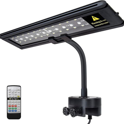 IREENUO Aquarium LED Light, Full Spectrum Fish Tank Clip on Light with Remote, Color Changing Lighting for Reef Coral Aquatic Plants and Fish Keeping (10W（11.8inch）)