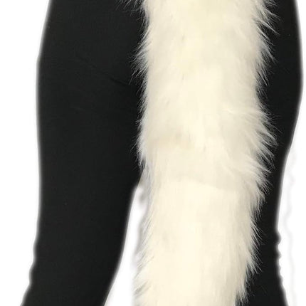 Bianna Creations Long Faux Fur Animal Luxury Tail, Cosplay, Anime Lover, Costume Dress Up Pet Play Furry Super Soft Accessory (20", Ivory)