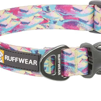 Ruffwear, Front Range Dog Collar, Adjustable Tubelok Webbing, Lightweight, Side Release Buckle, Aluminum V-Ring, Durable for Everyday Use, Reef Fish, 11"-14"