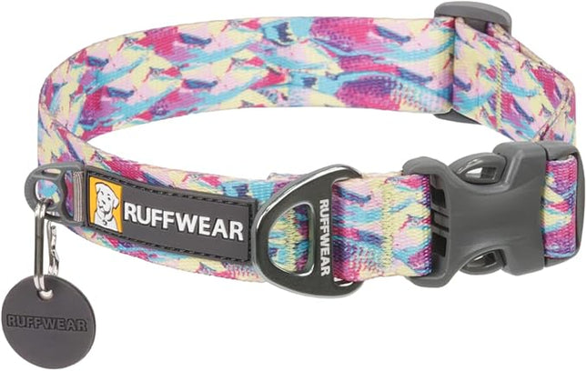 Ruffwear, Front Range Dog Collar, Adjustable Tubelok Webbing, Lightweight, Side Release Buckle, Aluminum V-Ring, Durable for Everyday Use, Reef Fish, 11"-14"