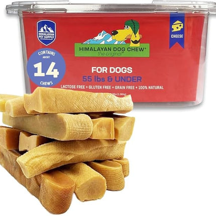Himalayan Cheese Chews, Long Lasting, Stain Free, Protein Rich, Low Odor,100% Natural, Healthy & Safe, No Lactose, Gluten Or Grains, 3.0 lbs BULK TUB LARGE for Dogs 55 Lbs & Smaller (Package May Vary)