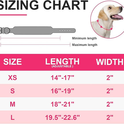 Epesiri Adjustable Wide Spiked Dog Collars, Mushroom Rivet PU Leather Cat Dog Collar, Durable Spike Studded Pet Collar for Small Medium Large Breed, PitBull Mastiff Bulldog Pugs Husky Rottweiler, Pink