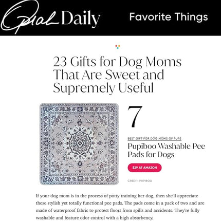 PUPIBOO Washable Pee Pads for Dogs and Cats - Super Absorbent Reusable Puppy Training Pads - 100% Waterproof, Leak-Proof & Non-Slip Whelping Pads for Pet Housebreaking