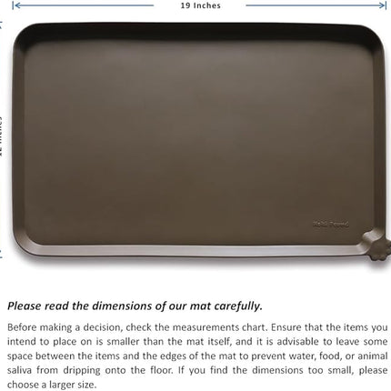 Hoki Found Silicone Pet Food Mats Tray - Non Slip Pet Dog Cat Bowl Mats Placemat - Dog Pet Cat Feeding Mat - Waterproof Dog Cat Food Mats -Pet Water Mats for Carpet - Coffee
