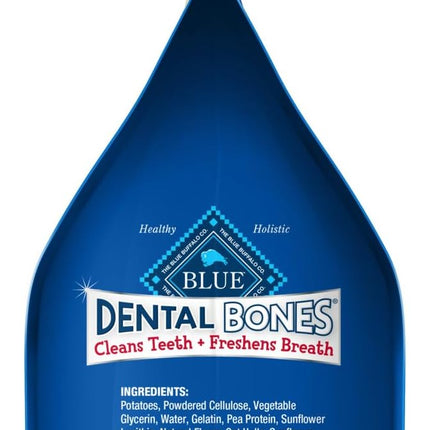 Blue Buffalo Dental Bones Regular Natural Dental Chew Dog Treats Bag Value Pack