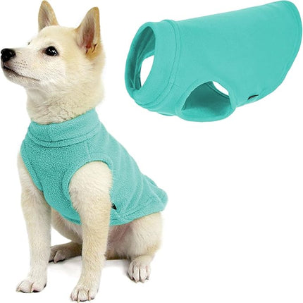 Gooby Stretch Fleece Vest Dog Sweater - Mint, Small - Warm Pullover Super Stretchy Fleece Dog Jacket for Small to Large Dogs