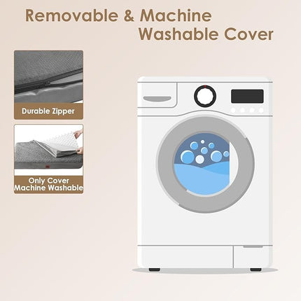 EHEYCIGA Orthopedic XXL Dog Beds for Jumbo Dogs with Removable Washable Cover,Light Grey, 50x36