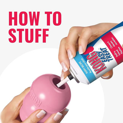 KONG Puppy - Natural Teething Rubber Chew Toy for Dogs - Stuffable Dog Toy for Extended Playtime - Chew & Fetch Toy for Puppies - for XS Puppies - Pink