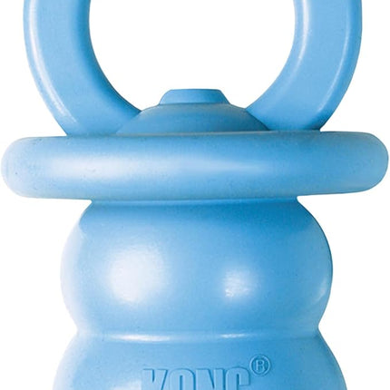 KONG Puppy Binkie - Pacifier Dog Toy for Puppies - Stuffable Treat Chew Toy for Treats - Durable Natural Rubber for Teething Puppy - for Medium Puppies - Blue
